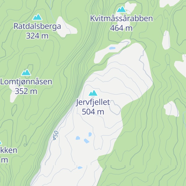 Map of Jervfjellet