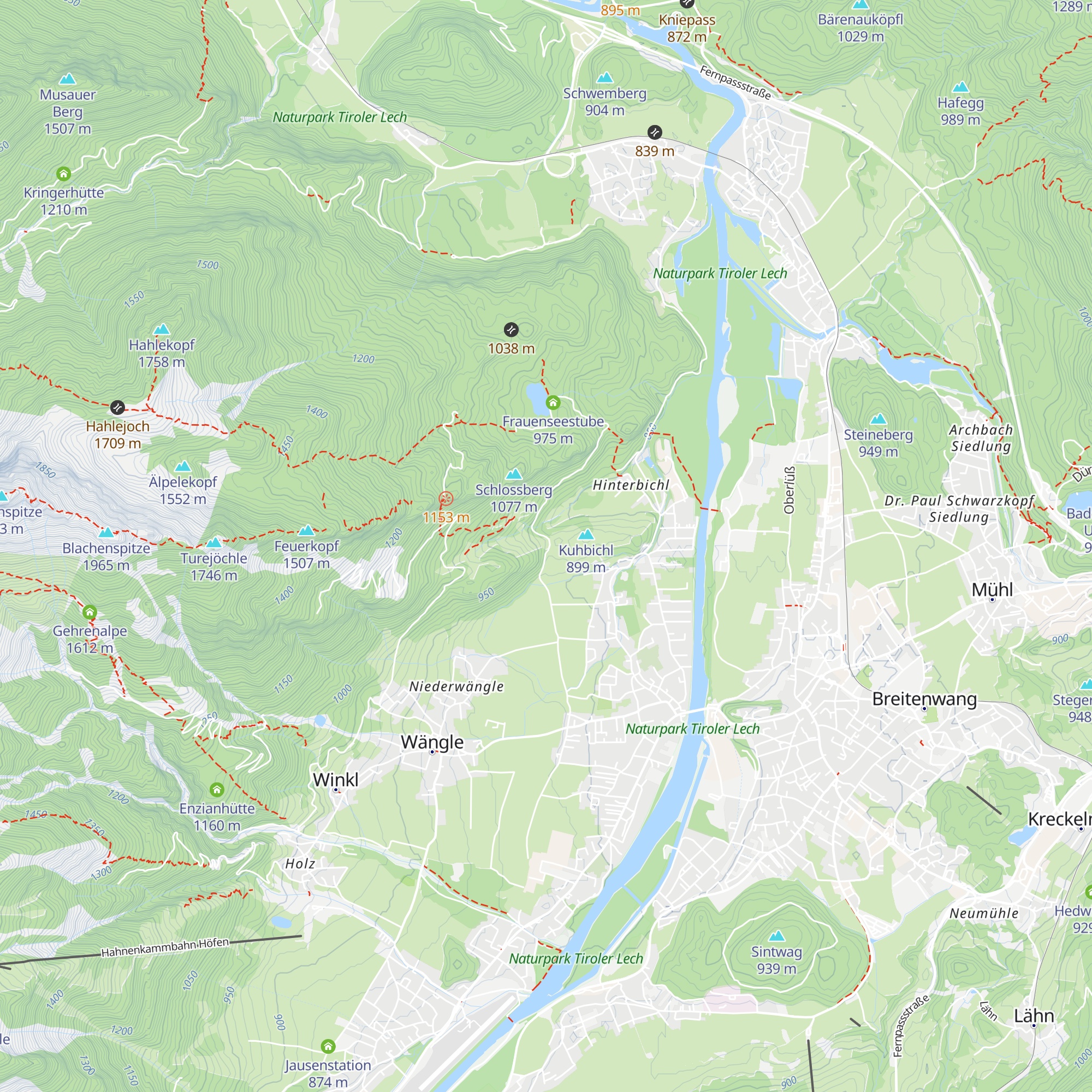 Langtenne map