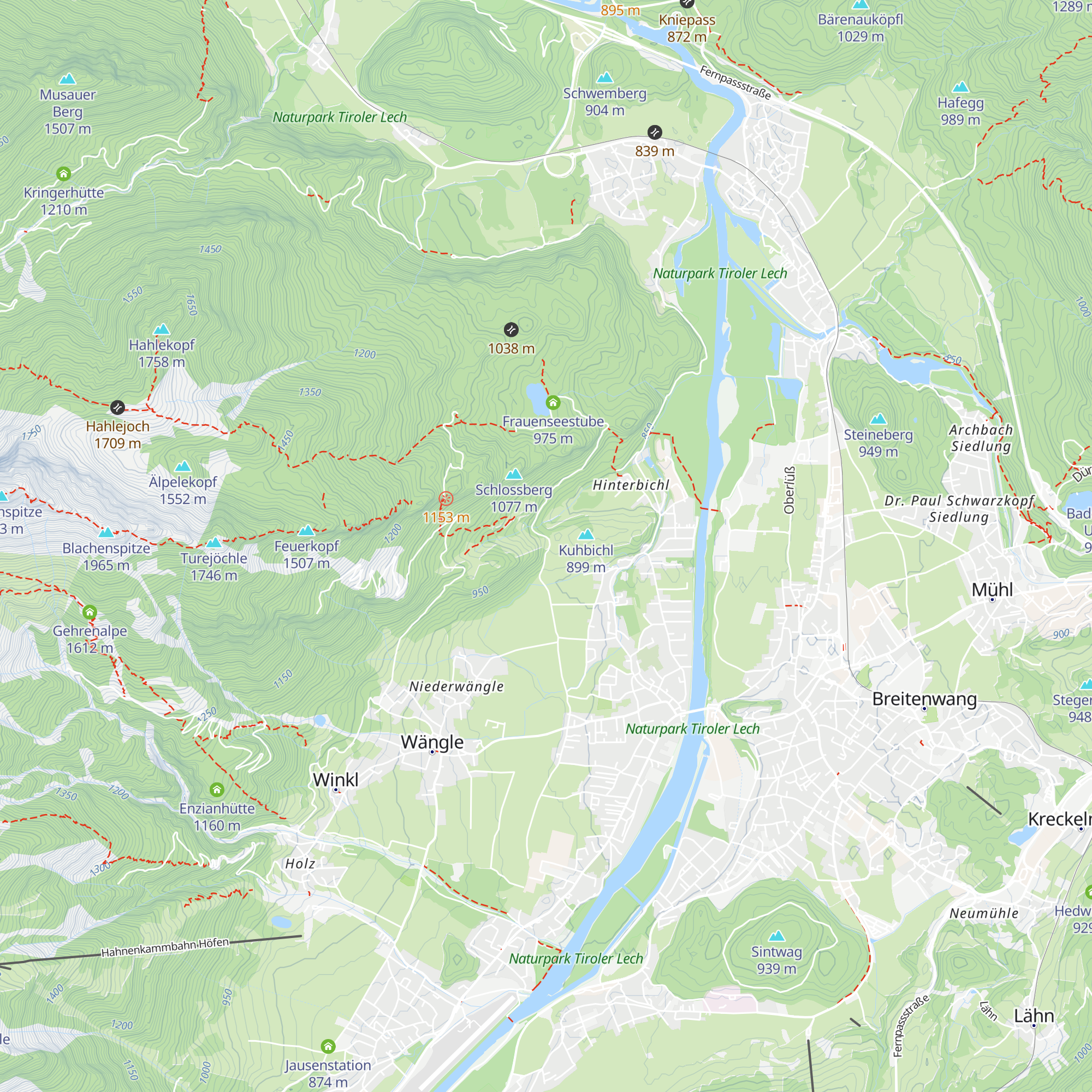 Langtenne map