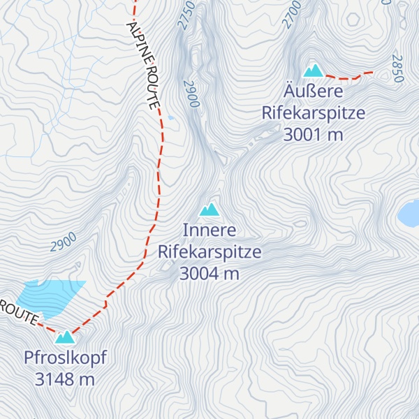 Map of Innere Rifekarspitze