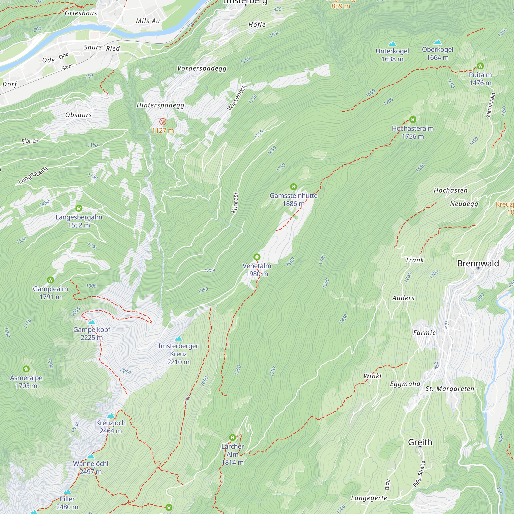 Venetalm map