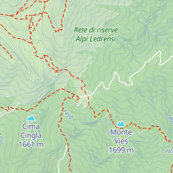 Map of Baitel del Paceca - Gruppo Alpini Bezzecca