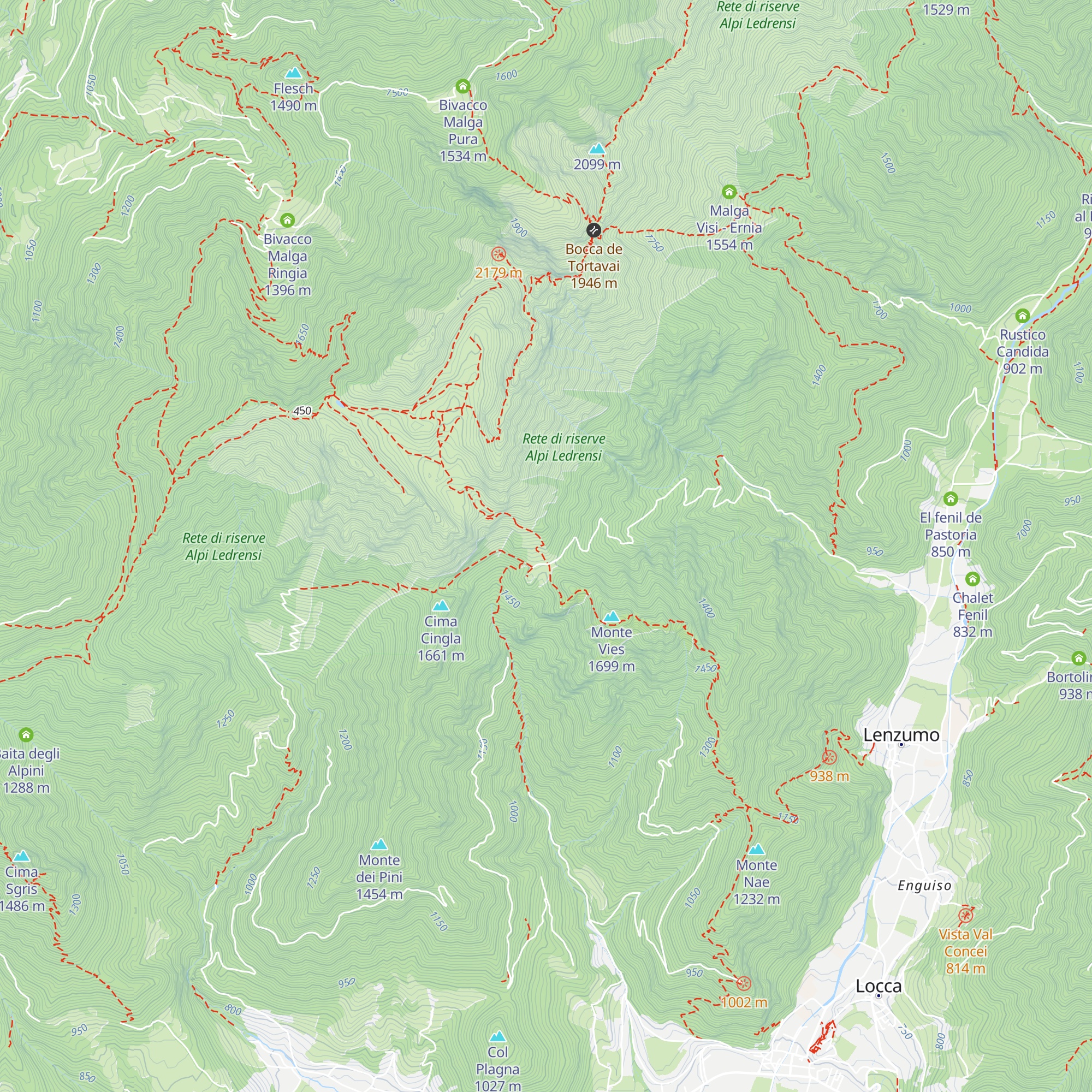 Baitel del Paceca - Gruppo Alpini Bezzecca map