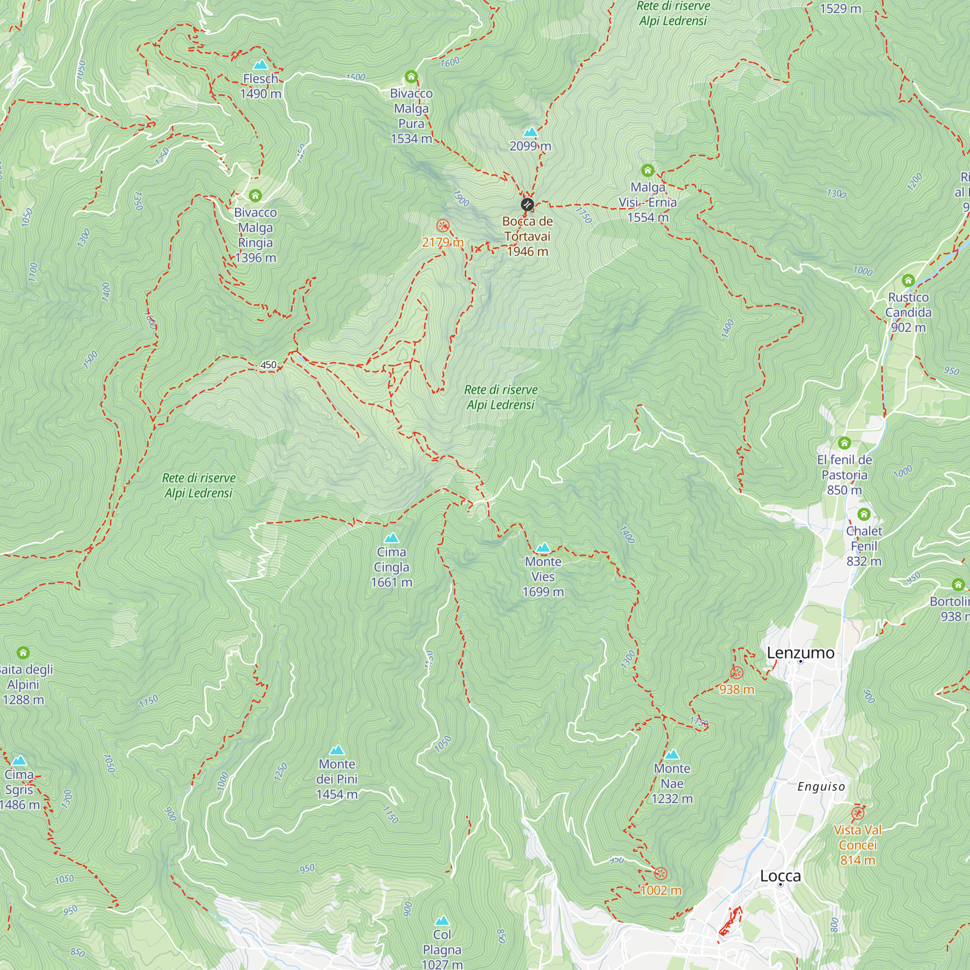 Baitel del Paceca - Gruppo Alpini Bezzecca map