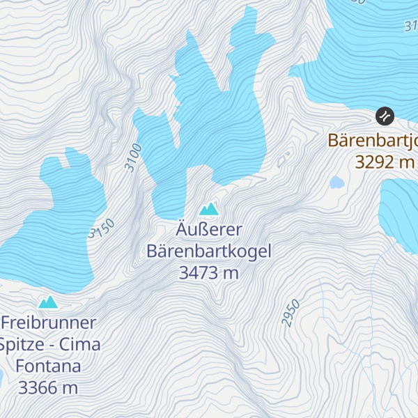 Map of Äußerer Bärenbartkogel