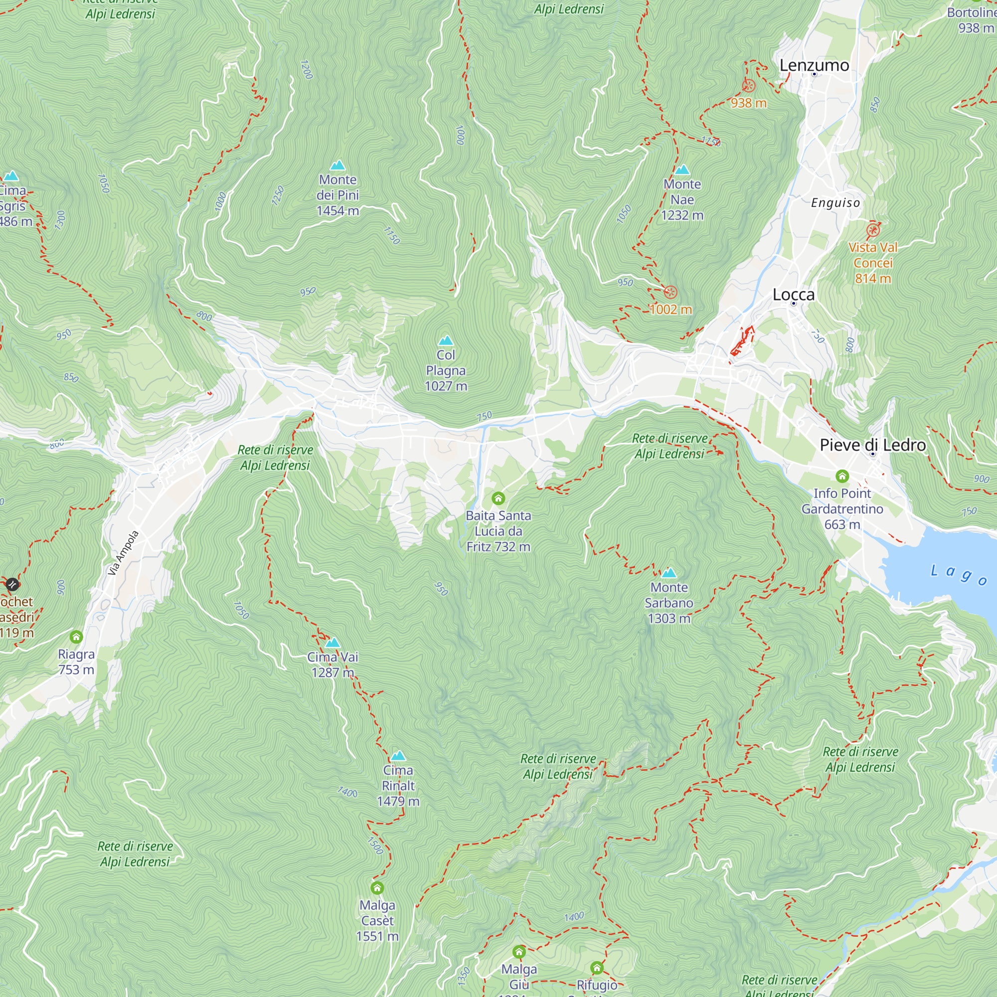 Baita Santa Lucia da Fritz map