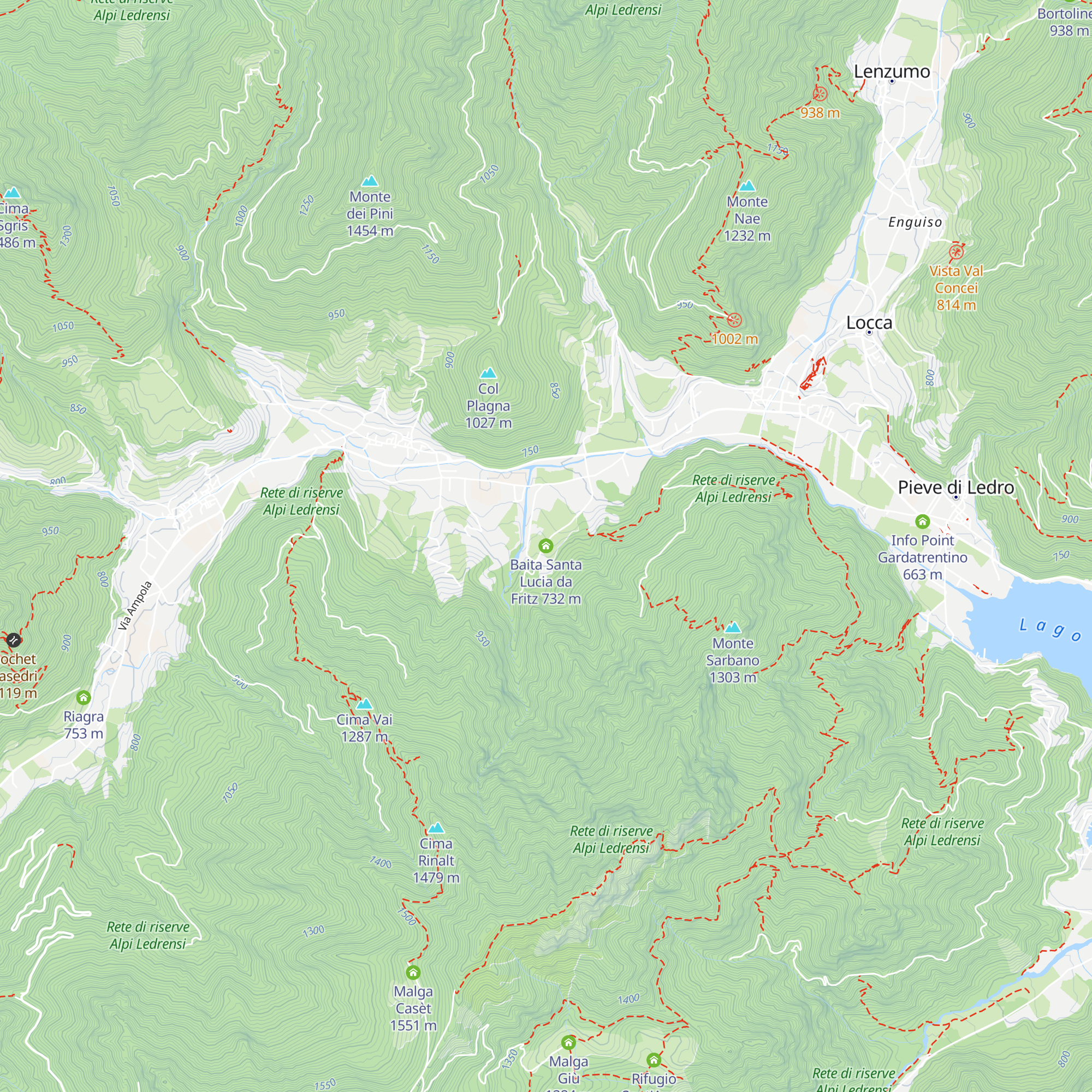 Baita Santa Lucia da Fritz map