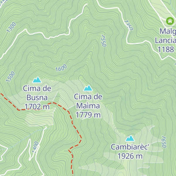 Map of Cima de Maìma