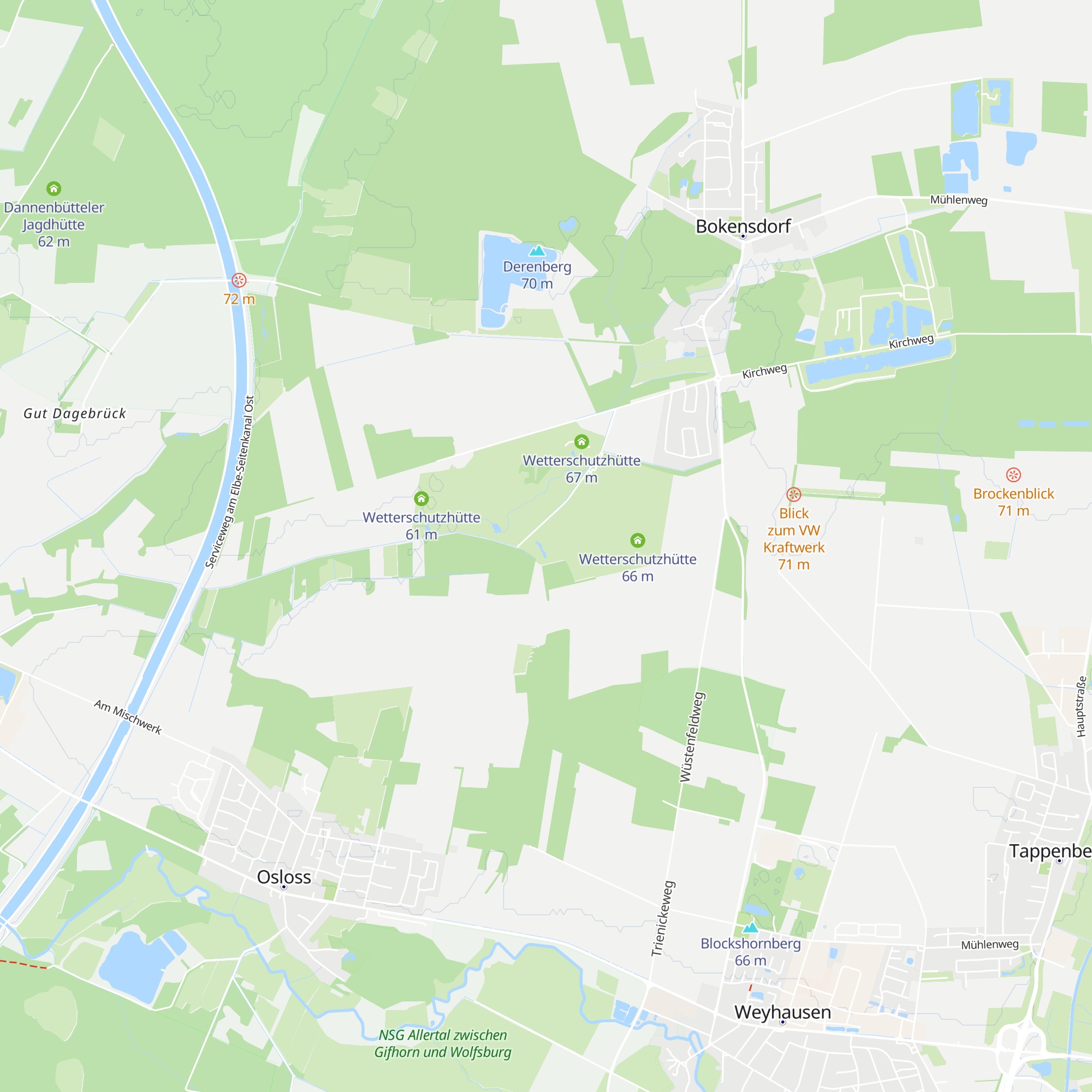 Wetterschutzhütte map