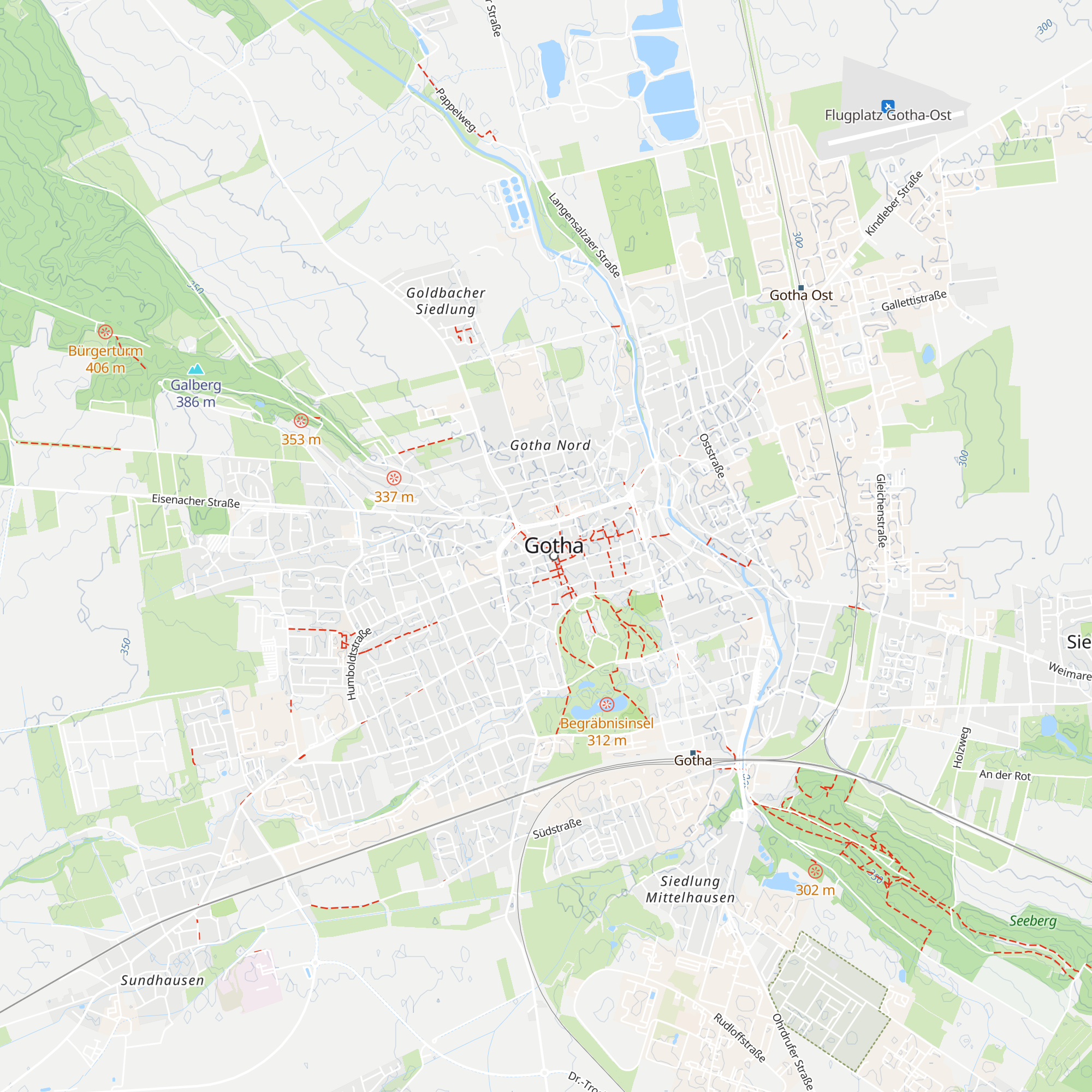 Touristinformation Gotha map