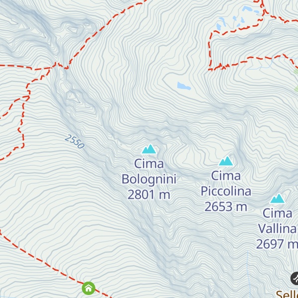 Map of Cima Bolognini