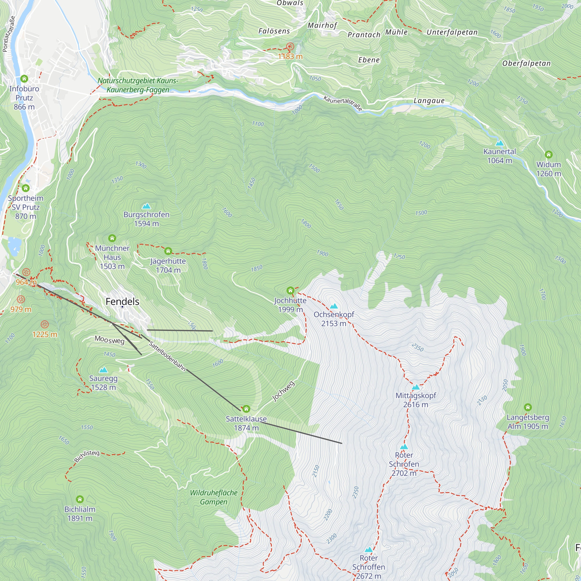 Jochhütte map