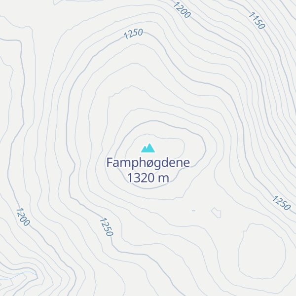 Map of Famphøgdene