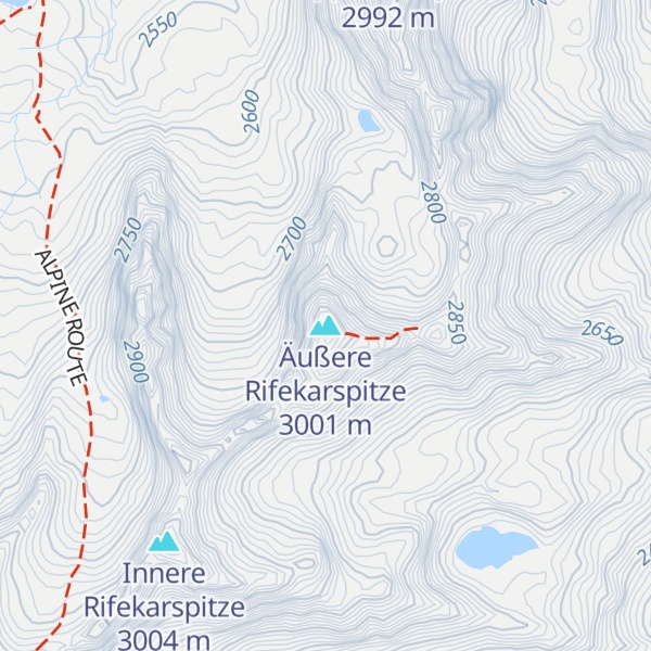 Map of Äußere Rifekarspitze