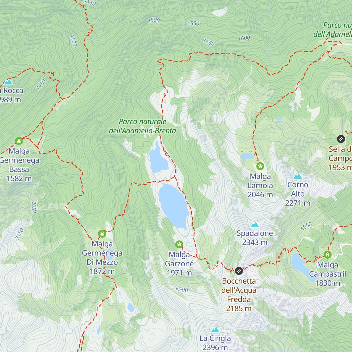 Rifugio San Giuliano map