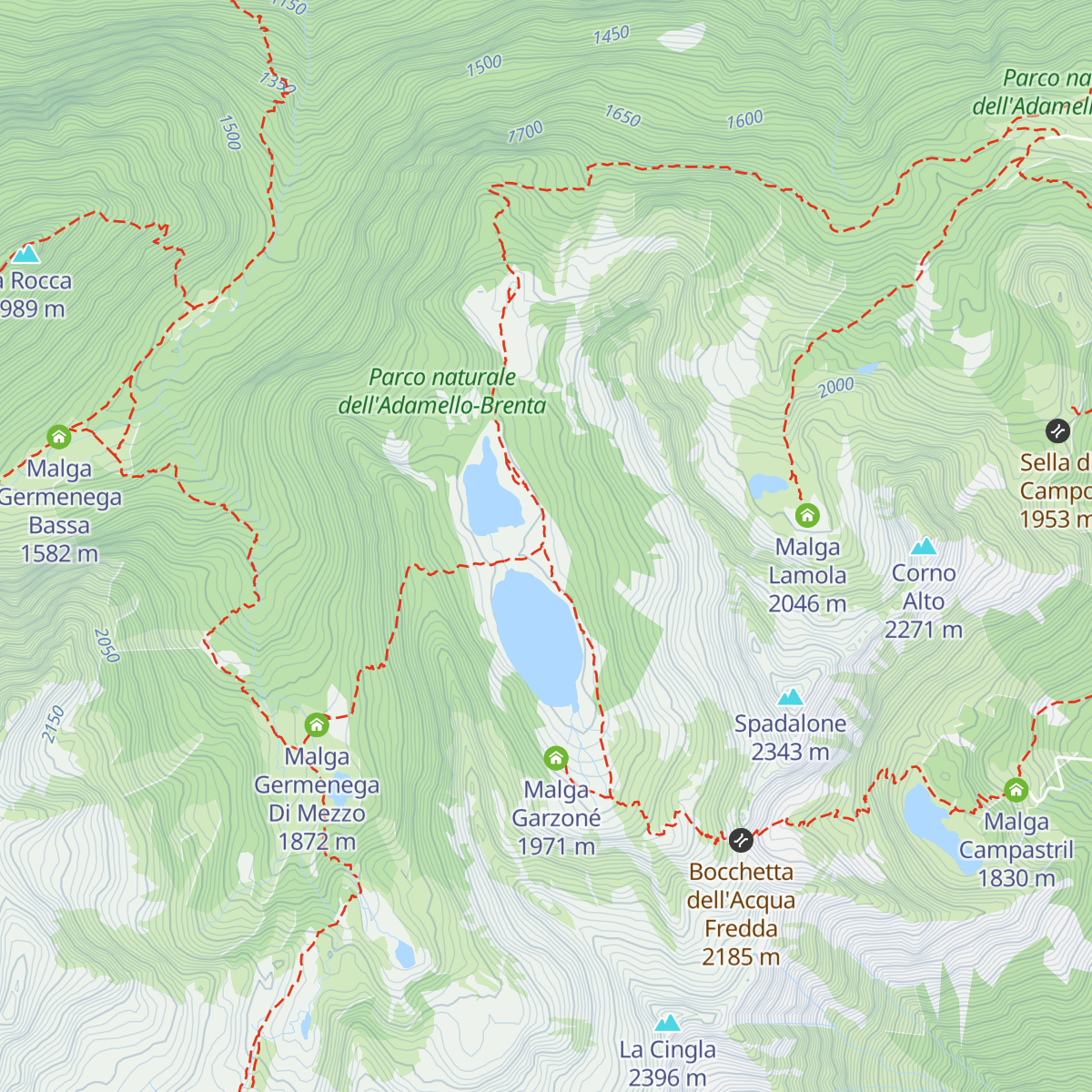 Rifugio San Giuliano map