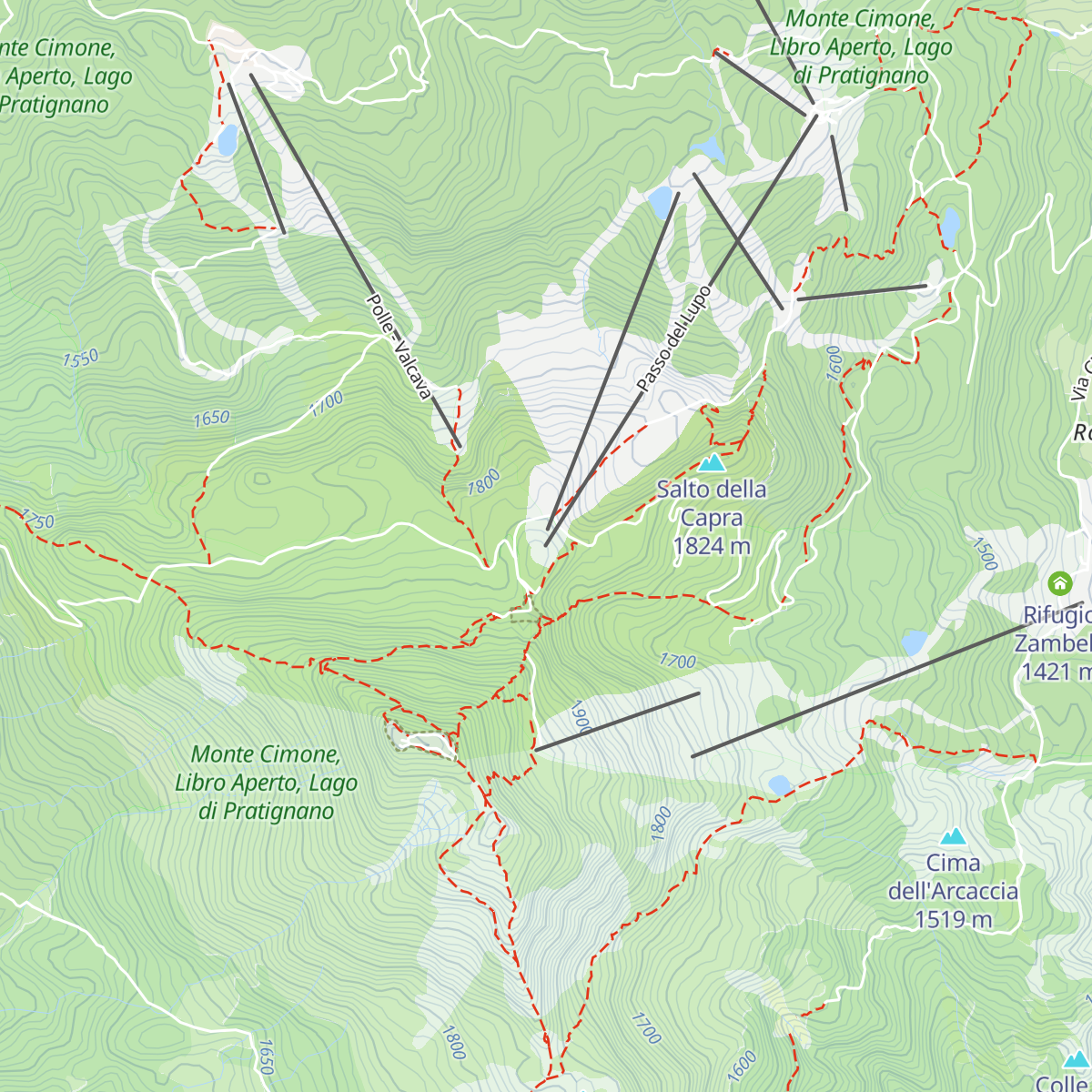Rifugio Pian Cavallaro map