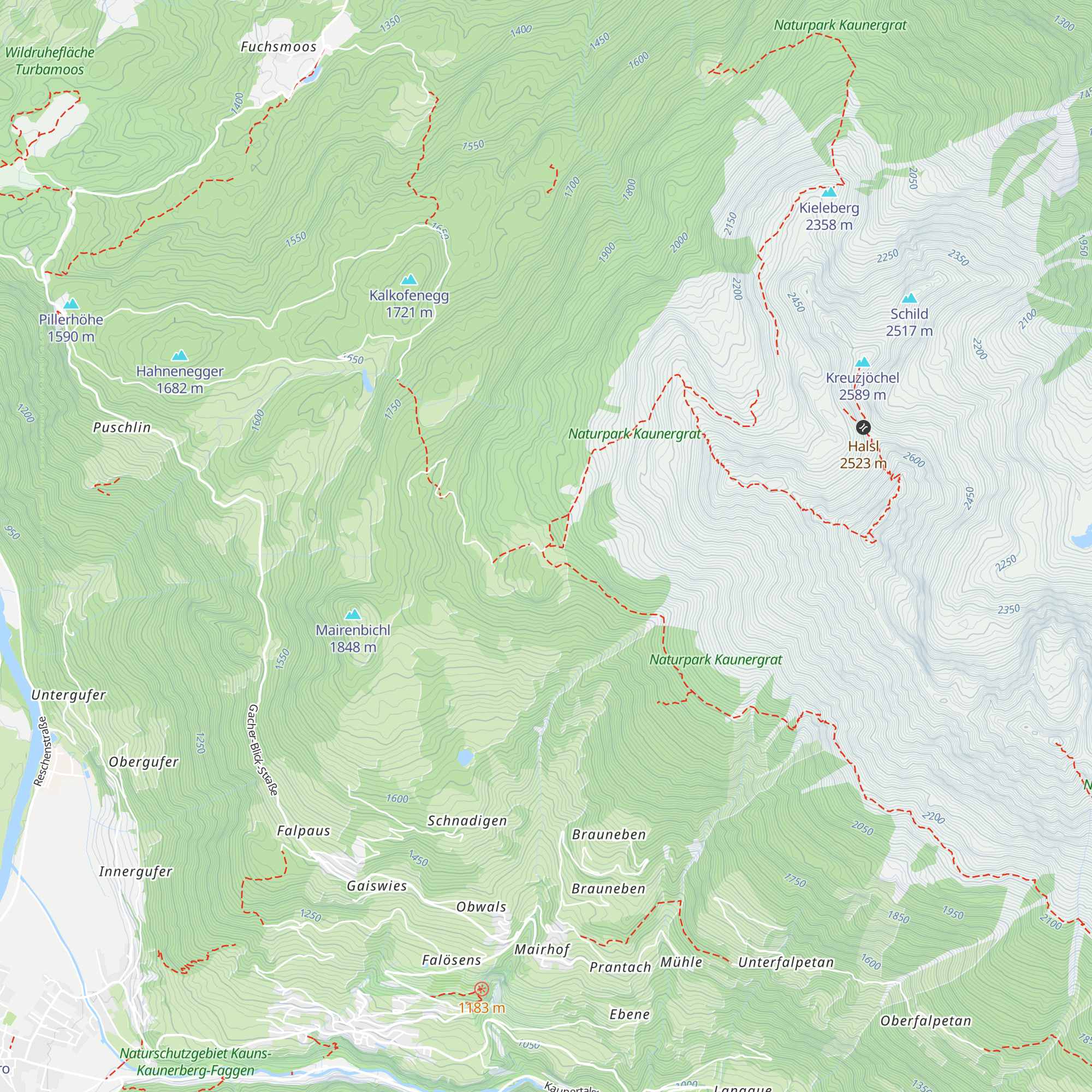 Aifner Alm map