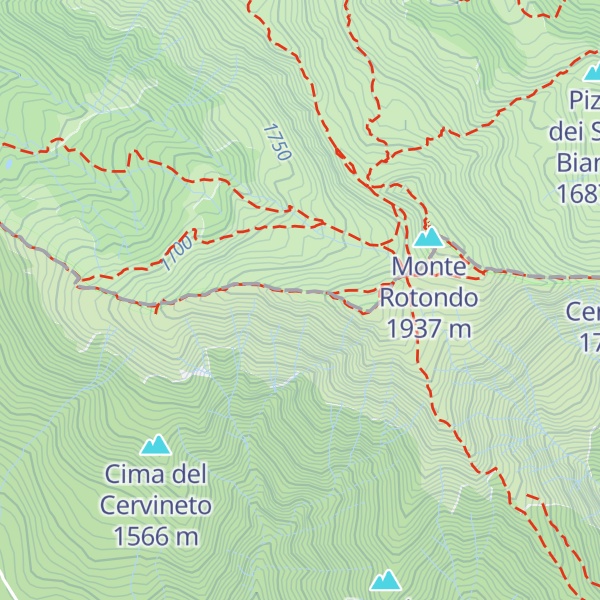 Map of Cima delle Capannacce