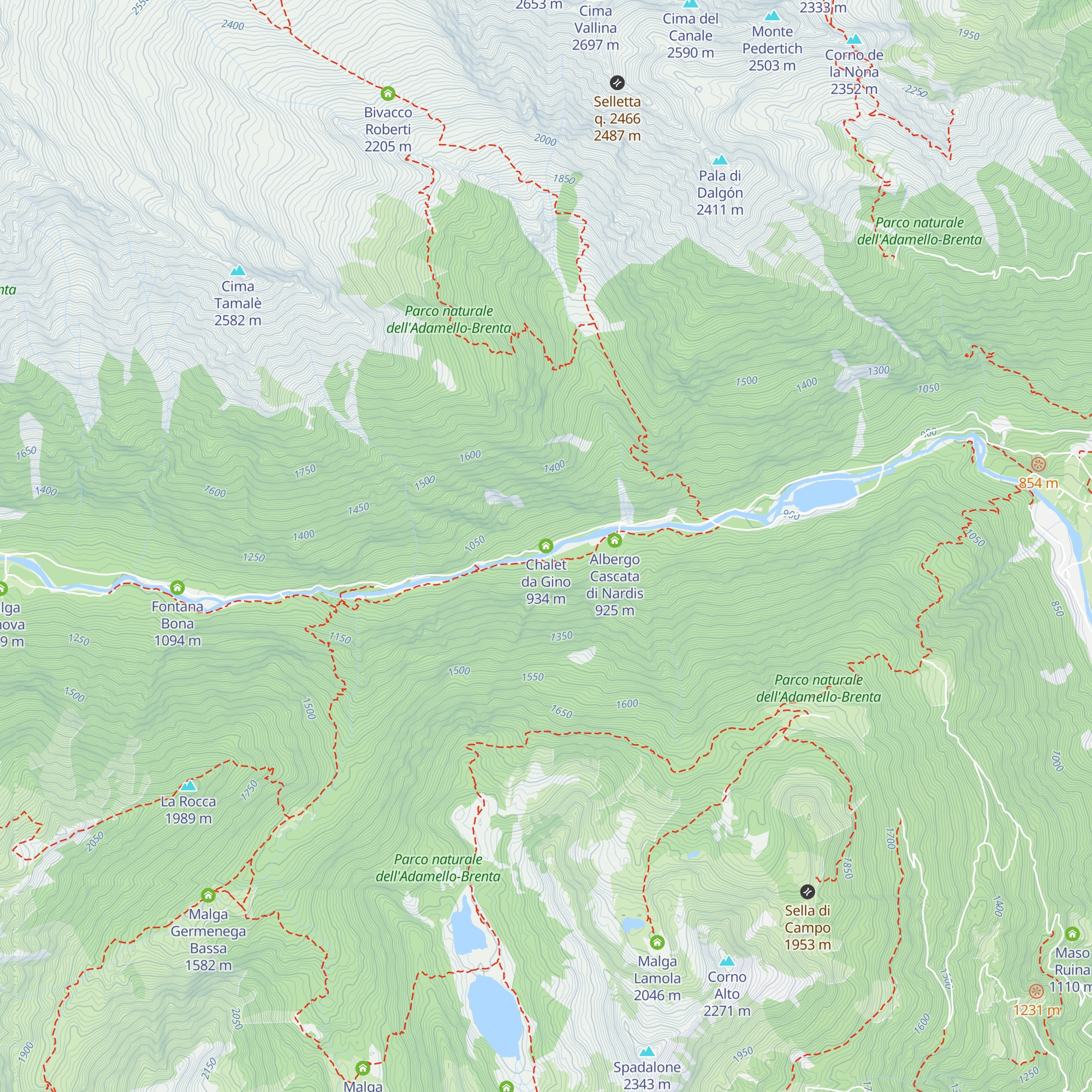 Chalet da Gino map