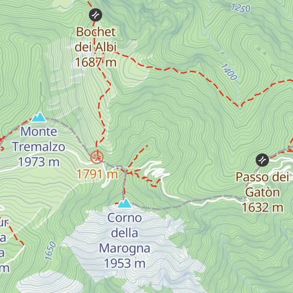 Map of Bocca Di Val Marza