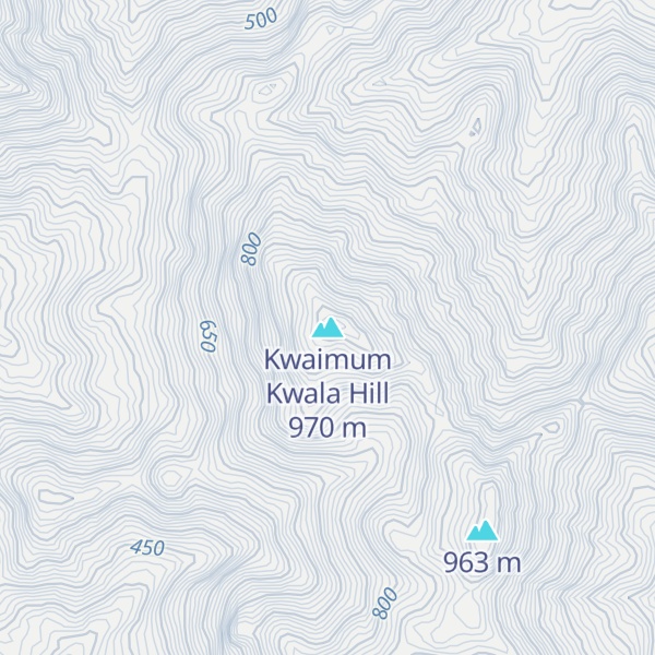 Map of Kwaimum Kwala Hill