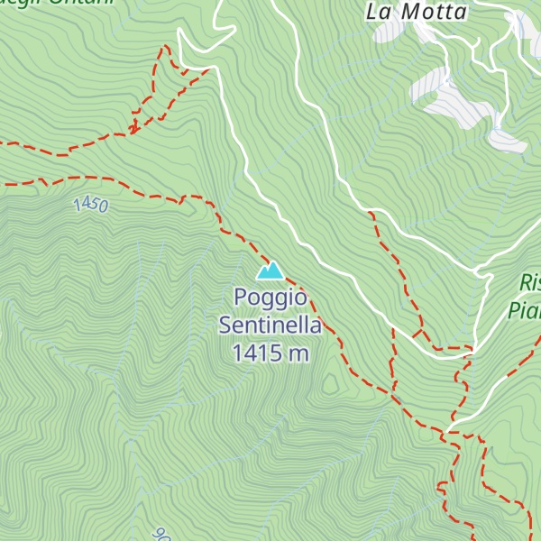 Map of Poggio Sentinella