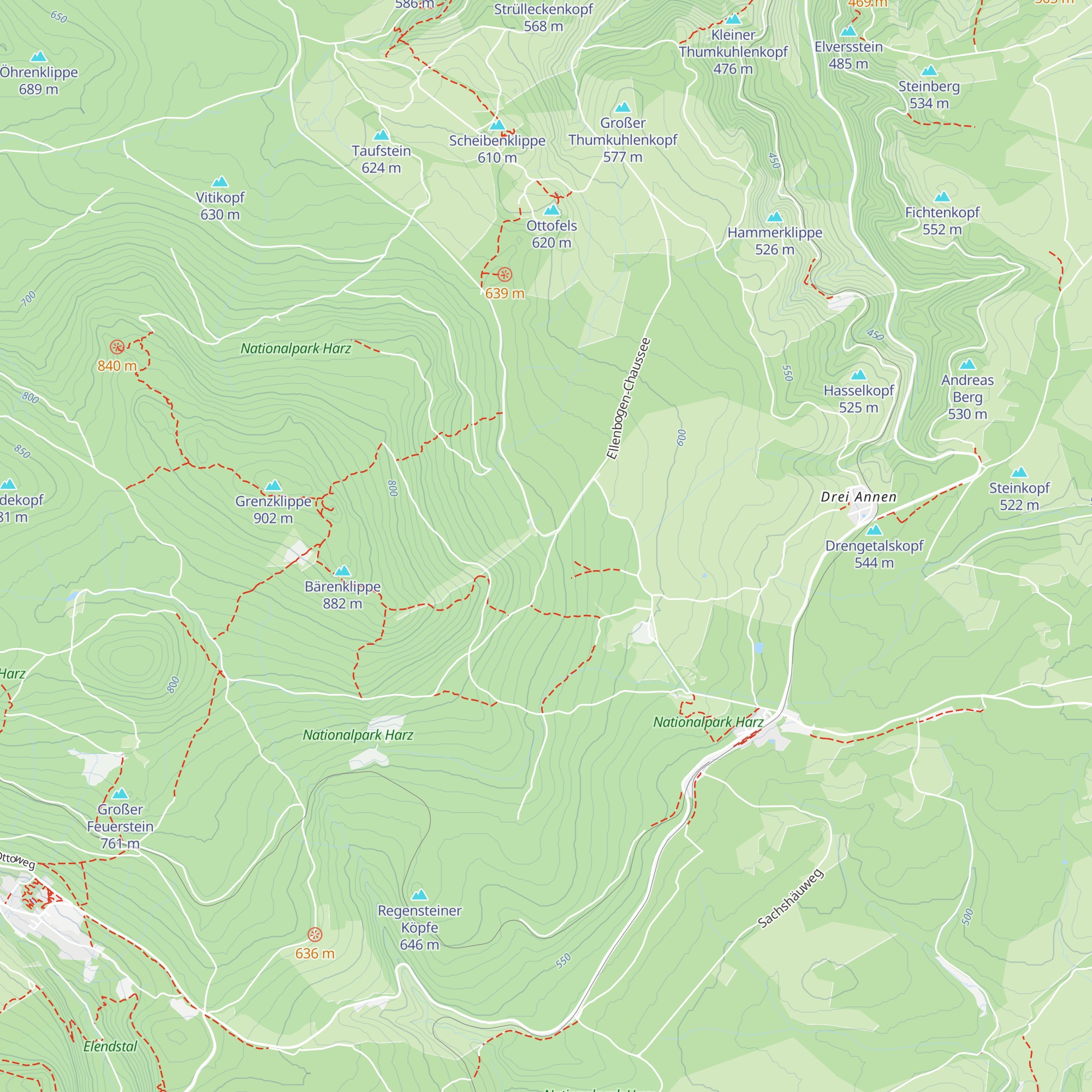 Skihütte unterm Hohnekopf map