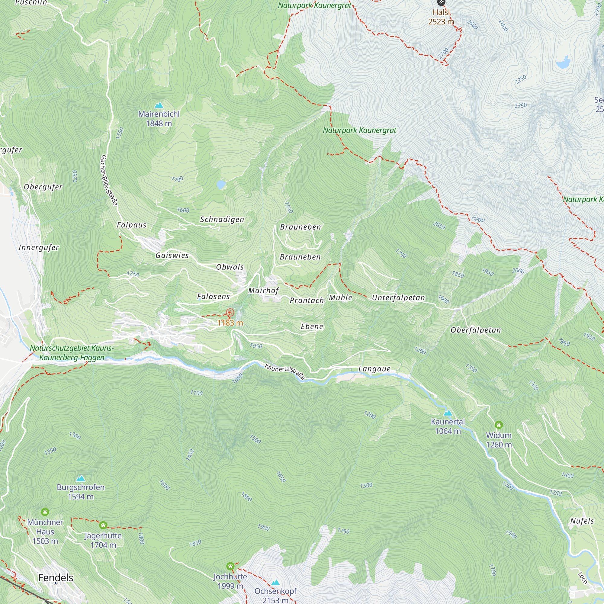 Sunna Hütte map