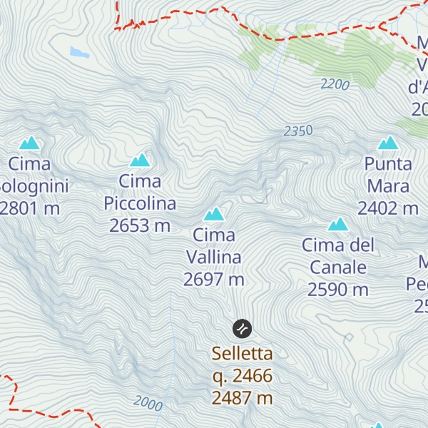 Map of Cima Vallina