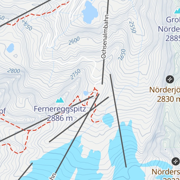 Map of Gletscherrestaurant Weißsee