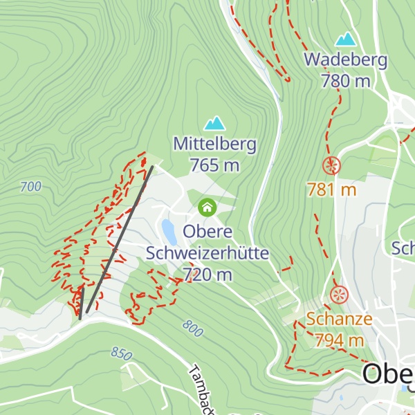 Map of Obere Schweizerhütte