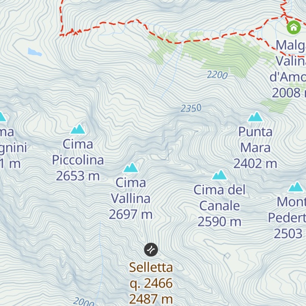 Map of Cima Laeng