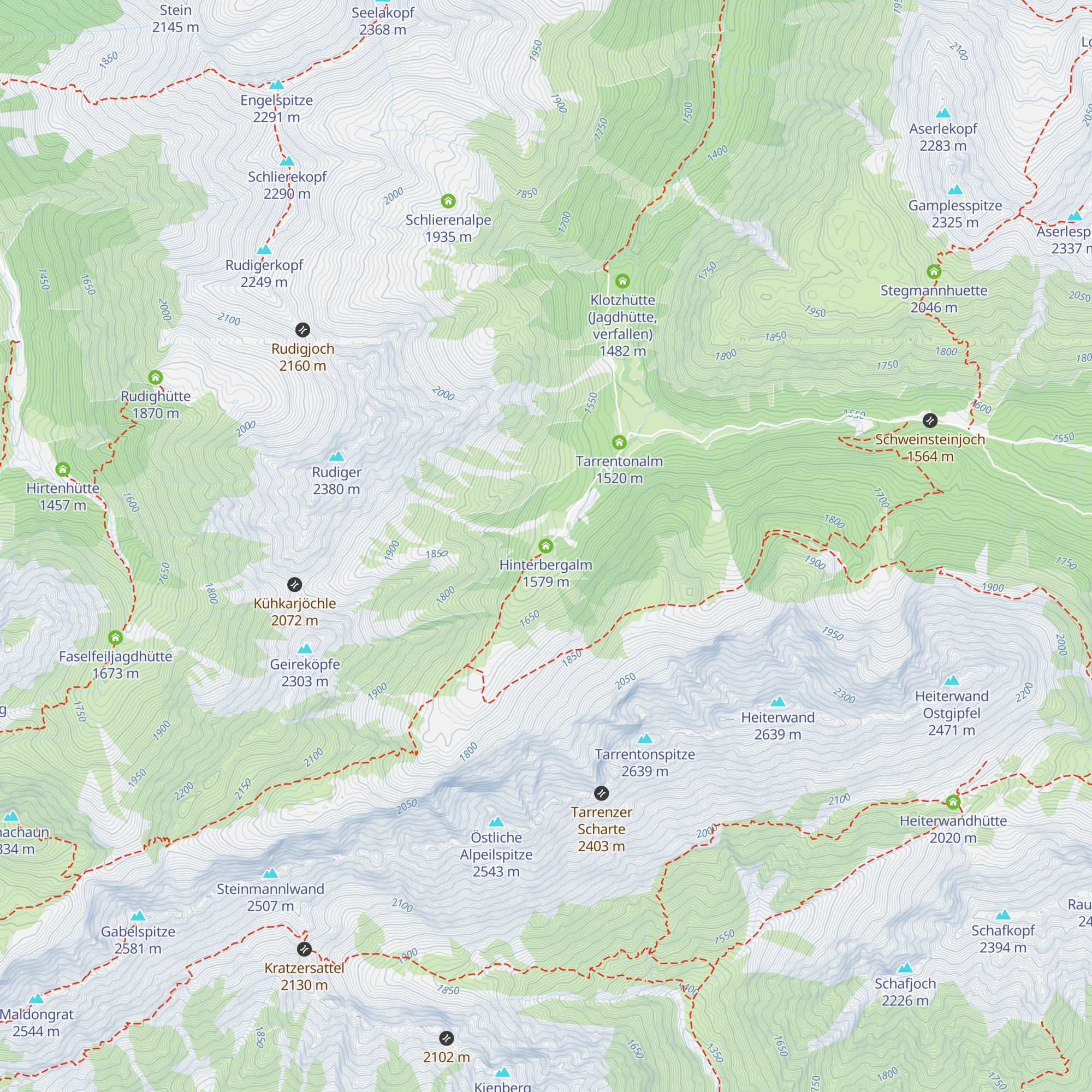 Hinterbergalm map