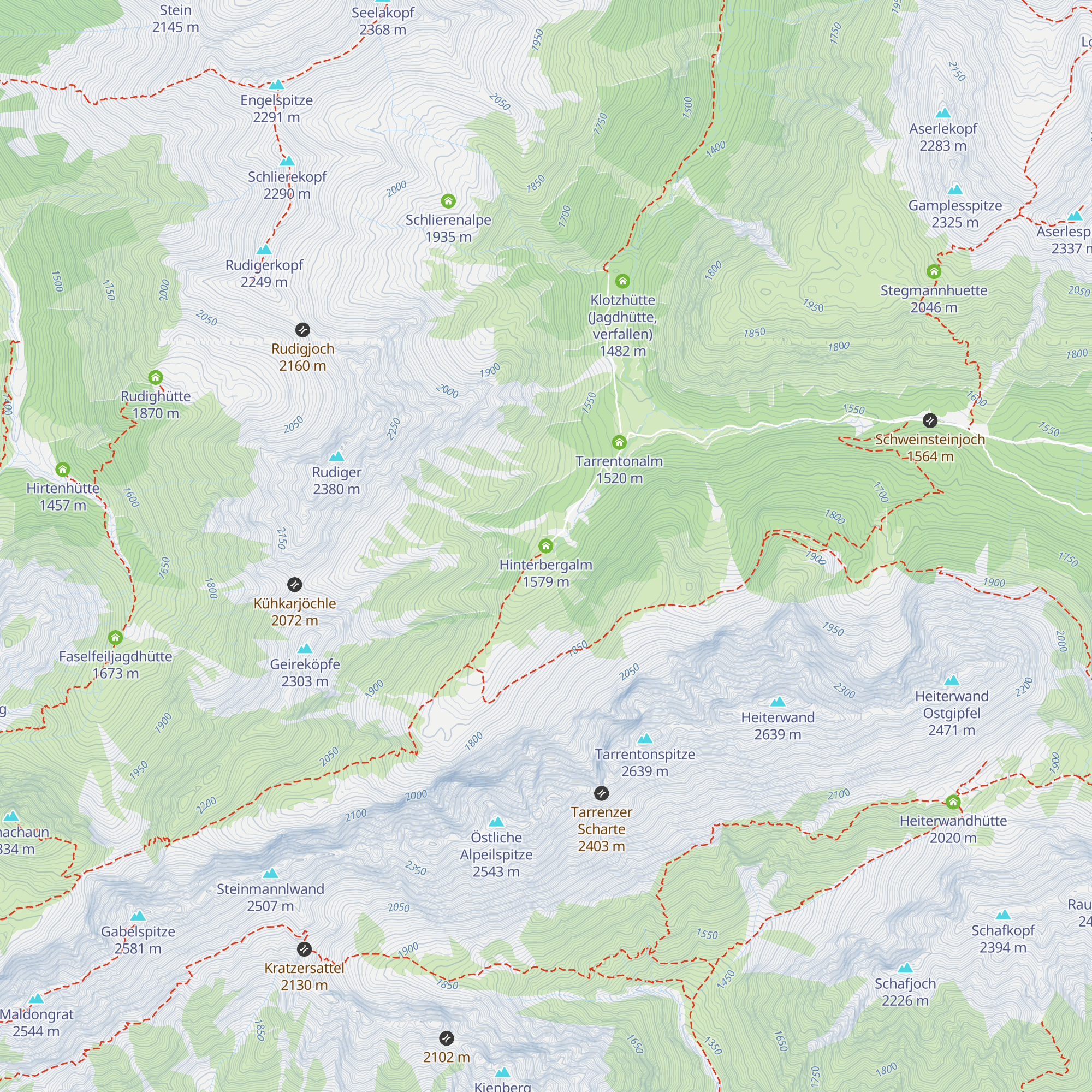 Hinterbergalm map