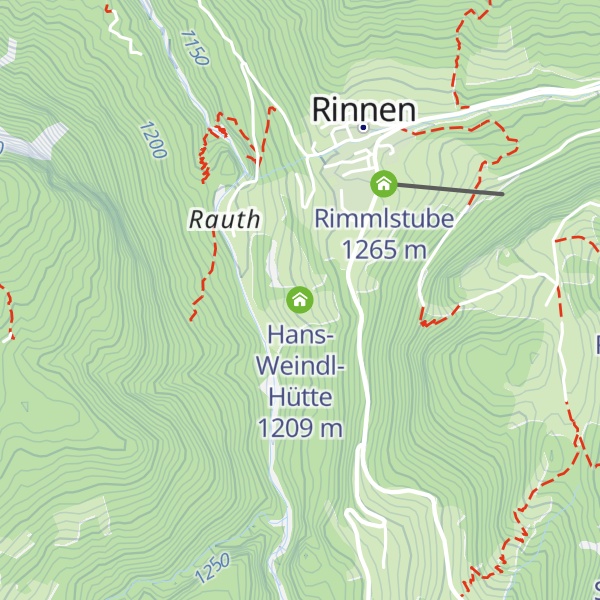 Map of Hans-Weindl-Hütte