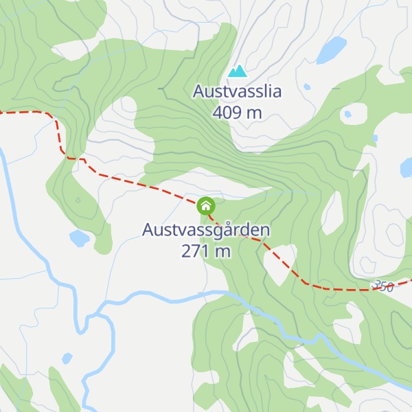 Map of Austvassgården