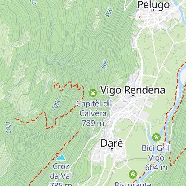 Map of Capitèl di Calvèra