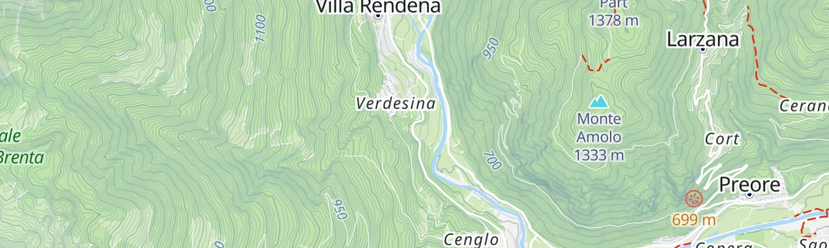 Map of the start of Divieto Rio Finale