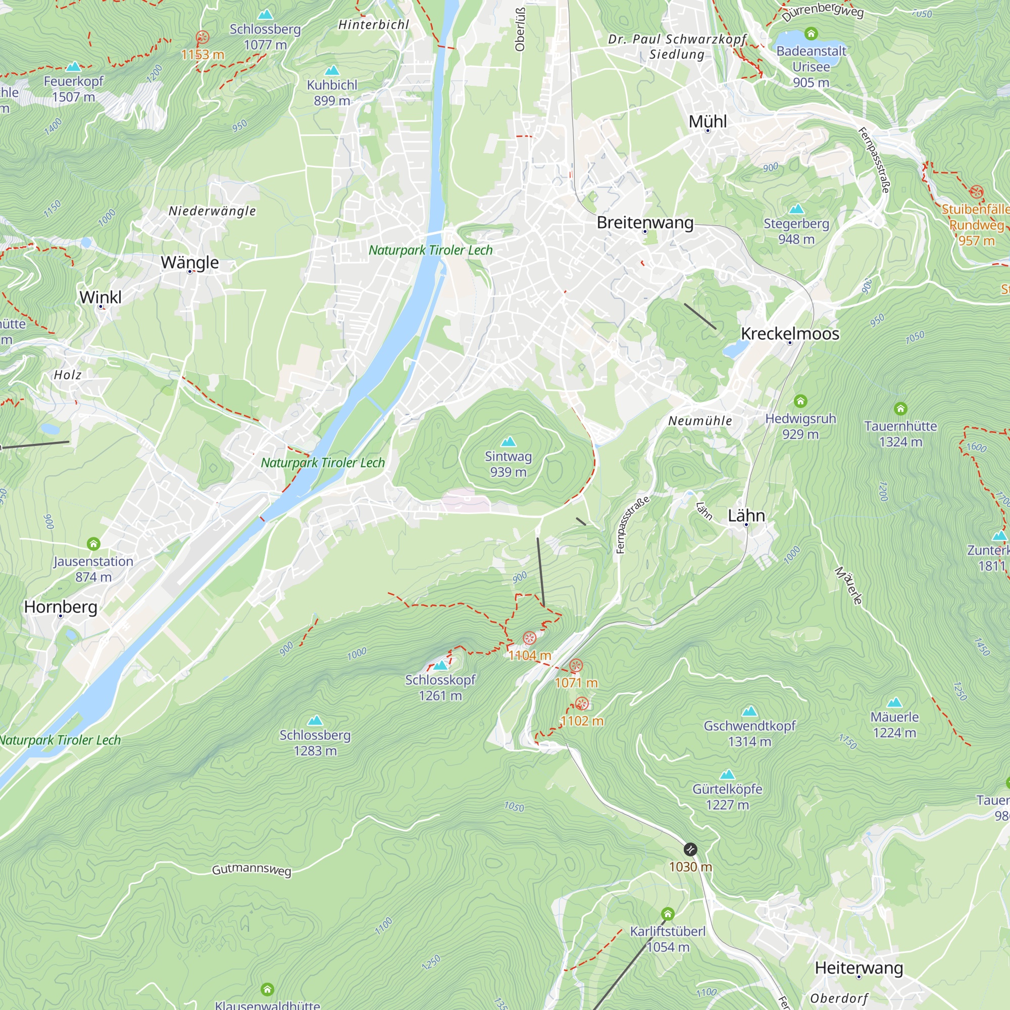 Mitarbeiterwohnhaus BKH Reutte map