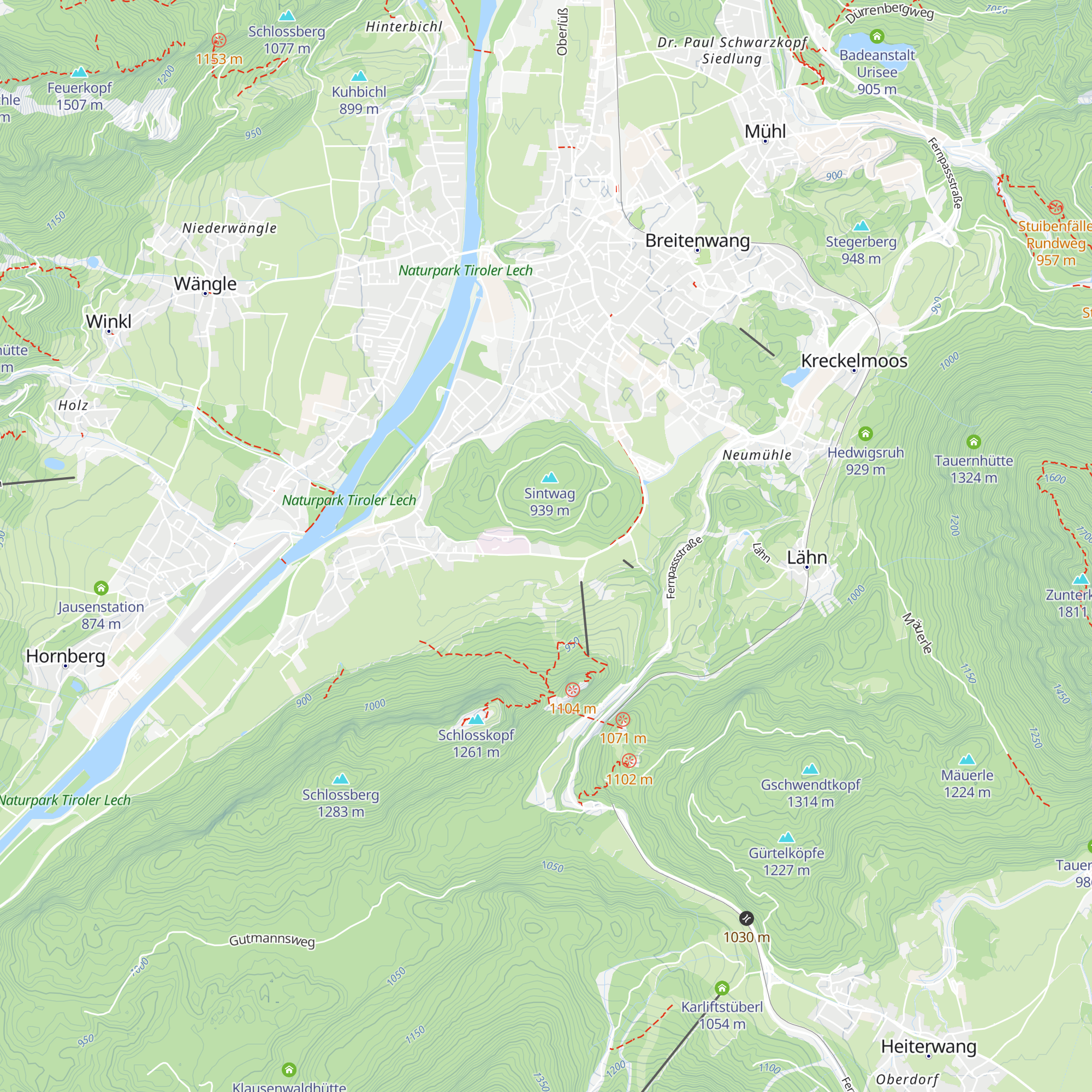 Mitarbeiterwohnhaus BKH Reutte map