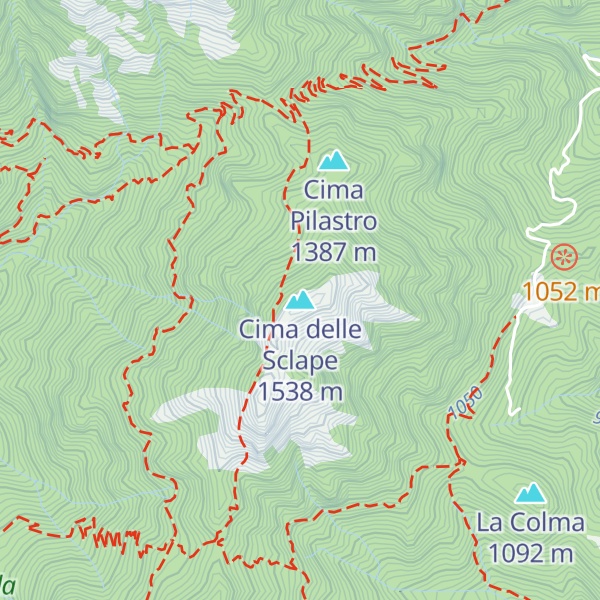 Map of Cima delle Sclape
