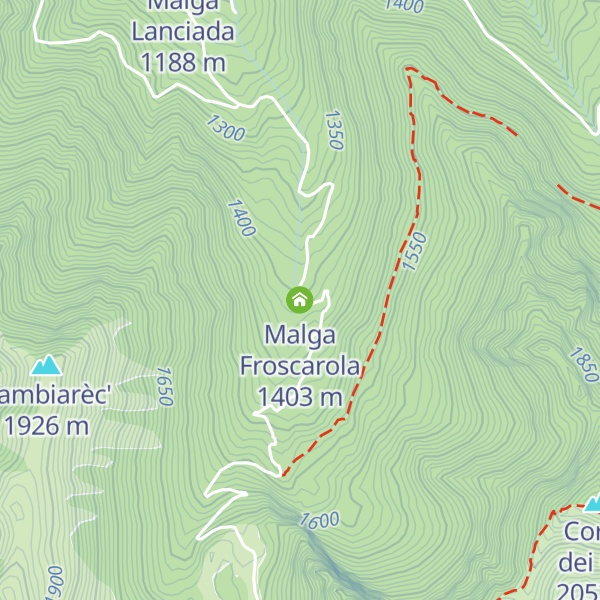 Map of Malga Froscarola