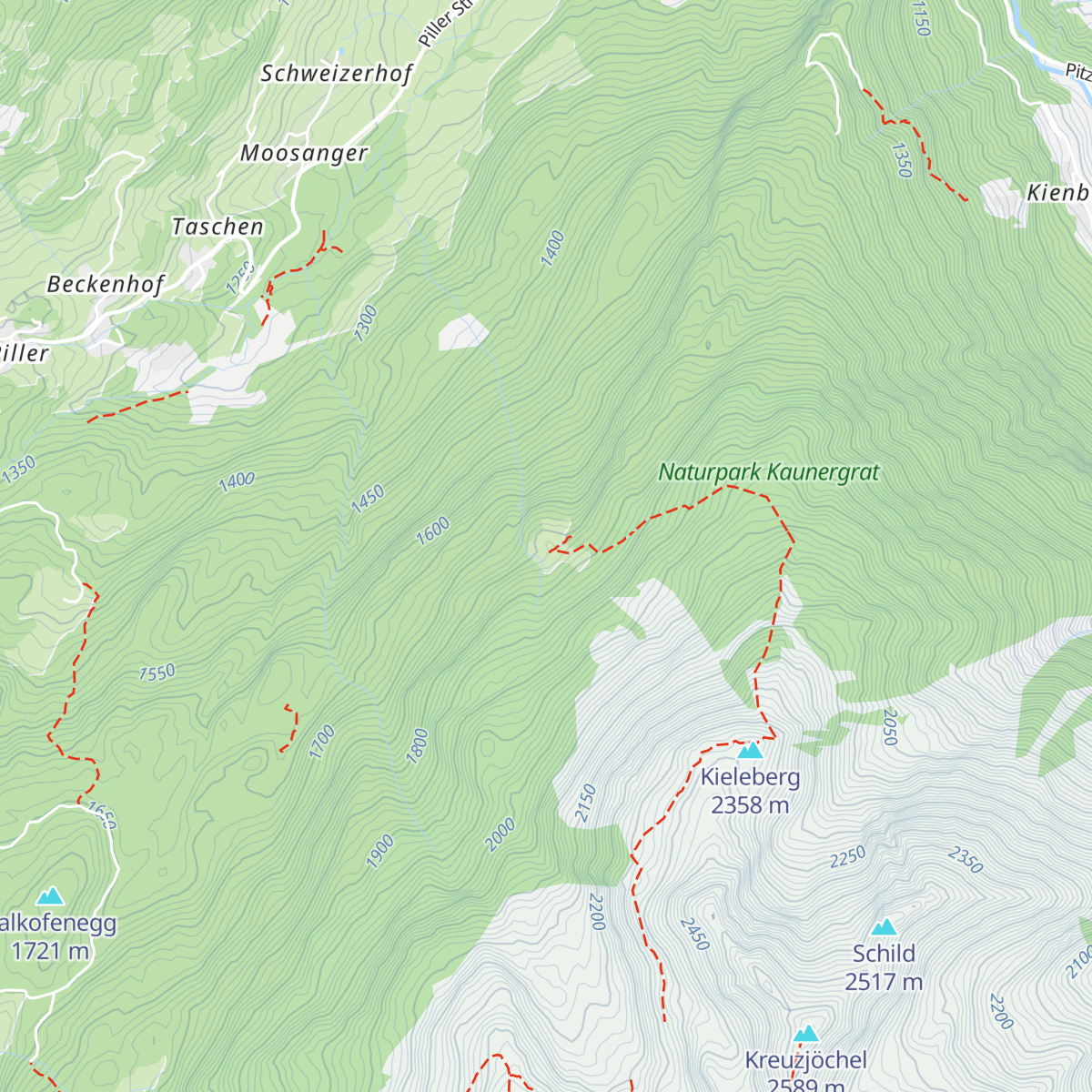 Kielebergalm map