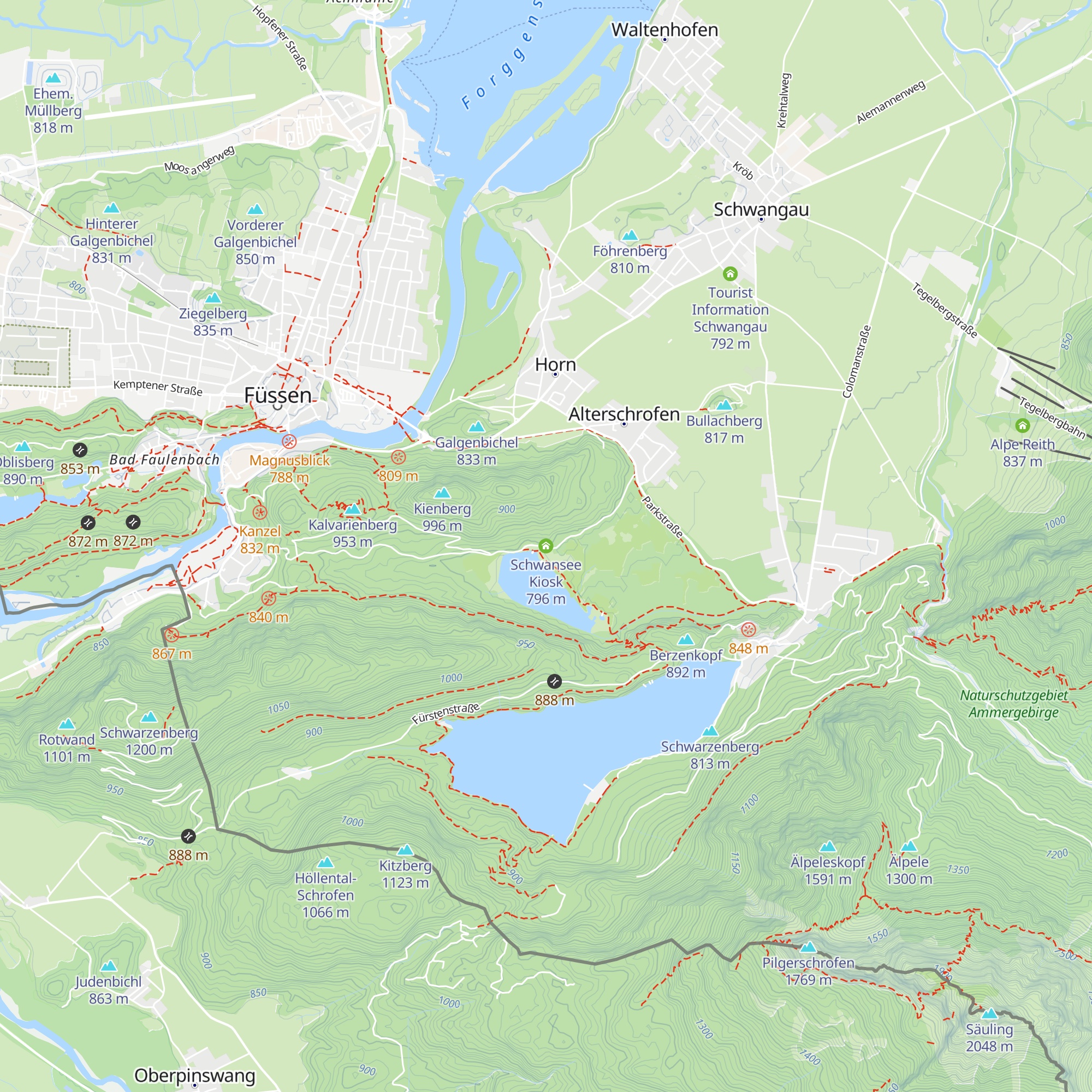 Schwansee Kiosk map