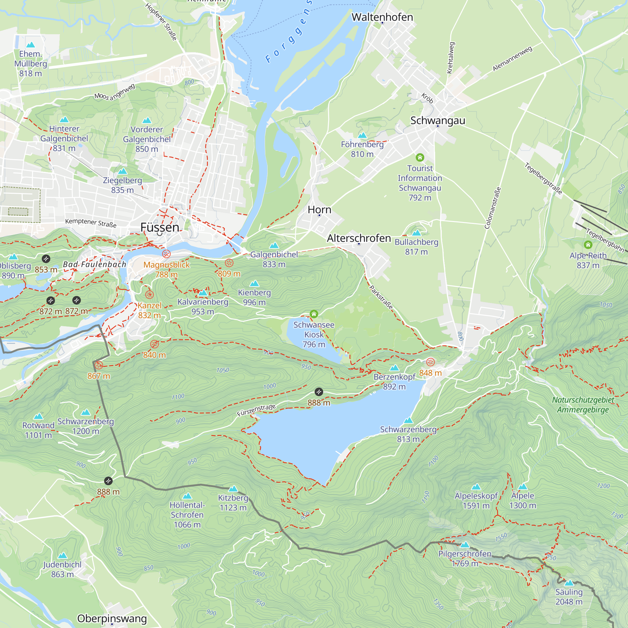 Schwansee Kiosk map