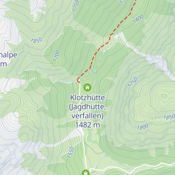 Map of Klotzhütte (Jagdhütte, verfallen)