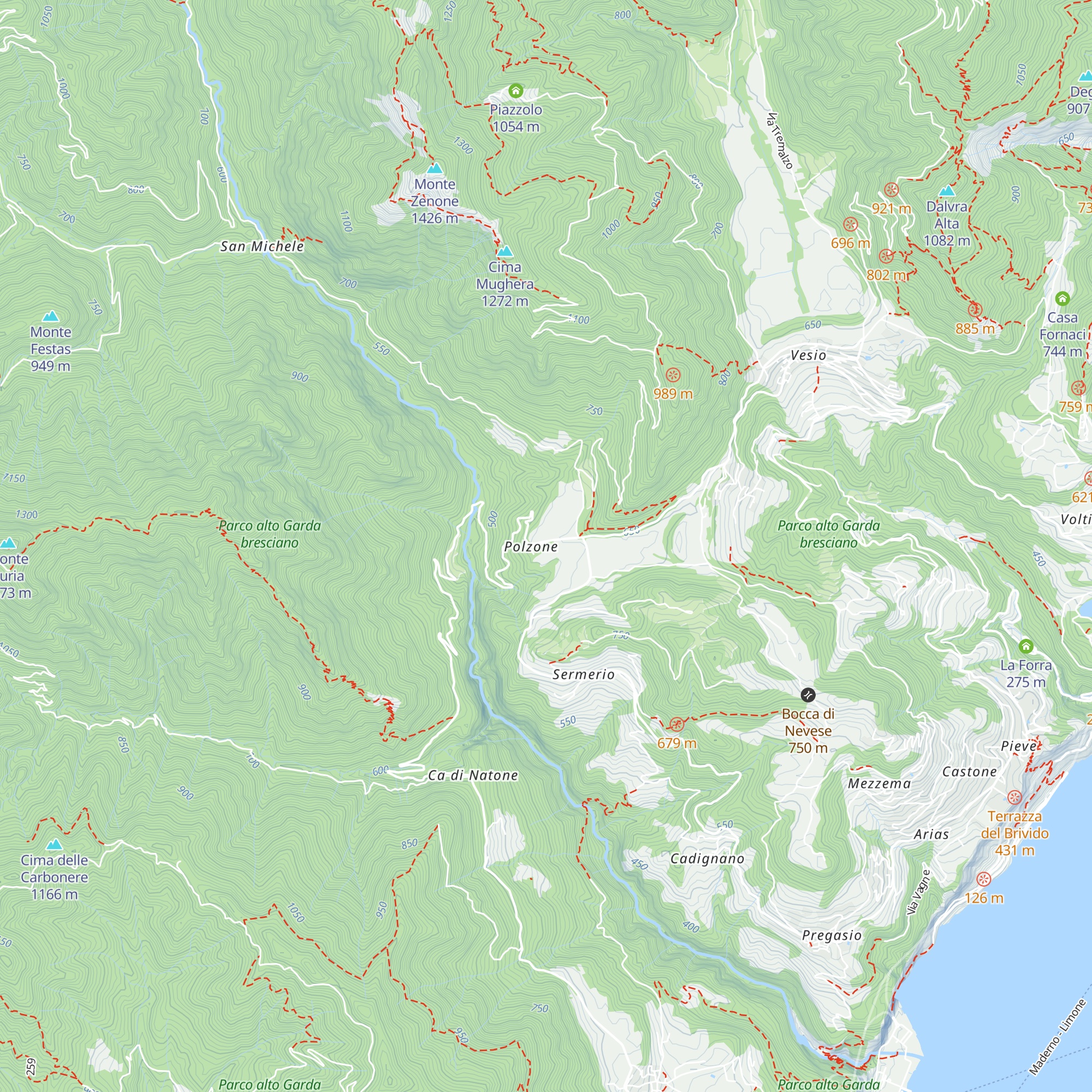 Alpe del Garda map