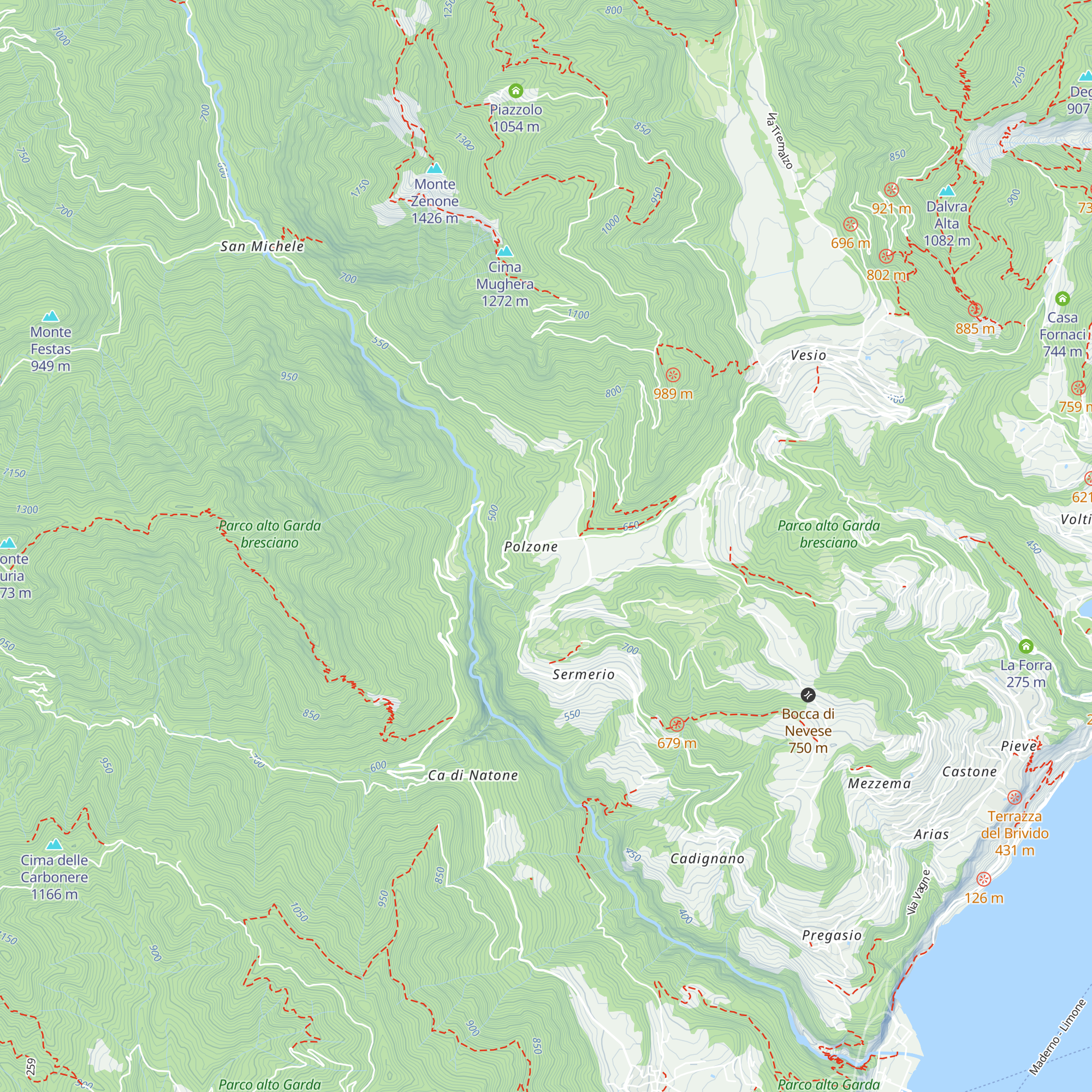 Alpe del Garda map