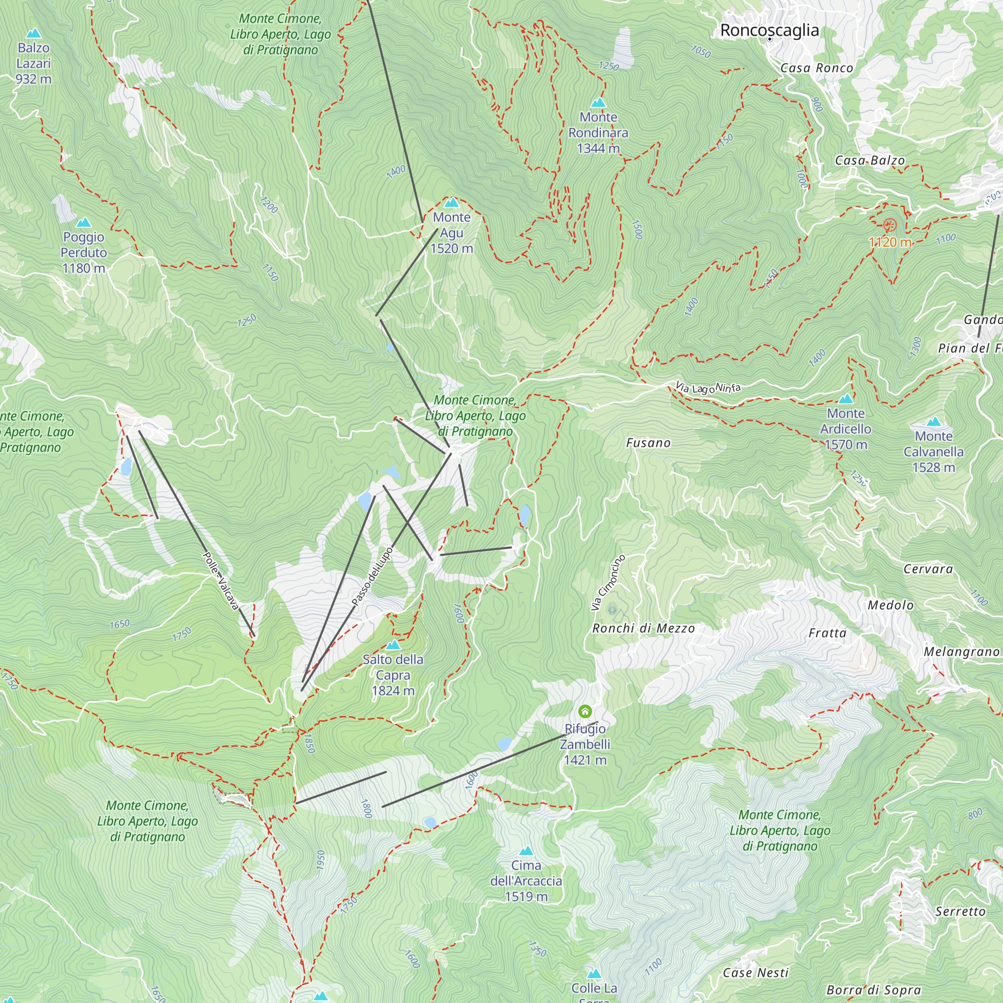 Rifugio Ninfa map